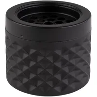 APS Windaschenbecher Ø 9,5 cm, H: 8 cm, Glas matt-schwarz, gefrostet