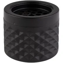 APS Windaschenbecher Ø 9,5 cm, H: 8 cm, Glas matt-schwarz, gefrostet