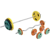 GORILLA SPORTS Hantel-Set 108 kg, Langhantelstange 170 cm, SZ Curlstange 120 cm, Langhantel Set