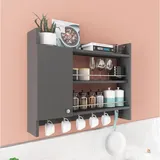 woody fashion Küchen-Wandregal Knerr- 65x85 cm, anthrazit - Anthrazit