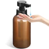 Phneems Seifenspender Automatisch Elektrischer Automatic Soap Dispenser Mit Sensor No Touch Sensor Automatischer Seifenspender FüR Bad,KüChe,BüRo 450ML Braun