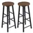 Woltu Barhocker 2er Set 71 cm Dunkelbuche