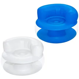 BESTWAY Luftsessel Mod Pod, Ø 112 x 70 cm, 1 Person, Vinyl, Coil-Beam-Konstruktion, Innen-/Außengebrauch, bis 100 kg, Illusionistisches Design, Rücken- und Armlehnen, Schnellverschlussventil, 1 Stück