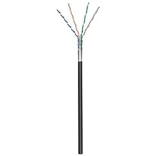 goobay 57295 CAT 5e Outdoor Netzwerkkabel, F/UTP, Schwarz