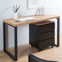 Design Schreibtisch OAK DESK 120cm Eiche Vintage Metallgestell Bürotisch Konsole