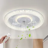 HENGDA JDONG Deckenventilator mit Beleuchtung und Fernbedienung 36W LED Leise Deckenleuchte Ventilator Mit Dimmbar Timer Einstellbare Windgeschwindigkeit