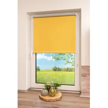 K-HOME Seitenzugrollo Thermo Klemmfix-Rollo 50 x 200 cm Gelb