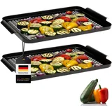 bremermann Grillplatte onesize Edelstahl Schwarz