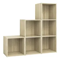 VidaXL 3-tlg. TV-Schrank-Set Sonoma-Eiche Holzwerkstoff