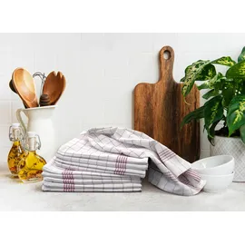 Dyckhoff Geschirrtücher Karo rot 50,0 x 70,0 cm, 10 St.