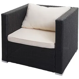 Mendler Brescia Lounge-Set schwarz/creme