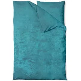 nyvi Winter Bettwäsche Set DreamScience Cashmere Touch - Kuschelweich & Wärmend - Mit Reißverschluss Größe:135x200 + 80x80 cm petrol