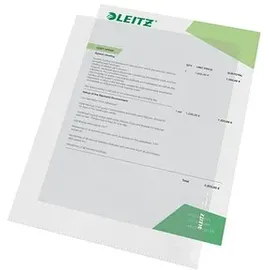 Leitz Sichthüllen 4000 Standard DIN A4 transparent genarbt 0,13 mm, 10 St.