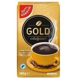 Gut&Günstig Gold entkoffeiniert gemahlener Kaffee 500 g