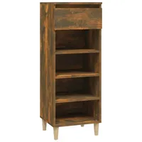 Furnicato Schuhschrank Räuchereiche 40x36x105 cm Holzwerkstoff