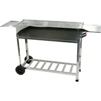 Walexo Familien Grill Mangal mit Rollen und Kasan Halter,