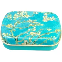 Pillendose, Bonbondose, Minidose FridolinEdition Metall Motiv Mandelblüte, Almond Blossoms Maße: b/h/t: 6,0 × 1,8 × 5,0cm