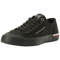 Tommy Hilfiger Herren Vulcanized Sneaker Canvas Schuhe, Schwarz (Black), 40