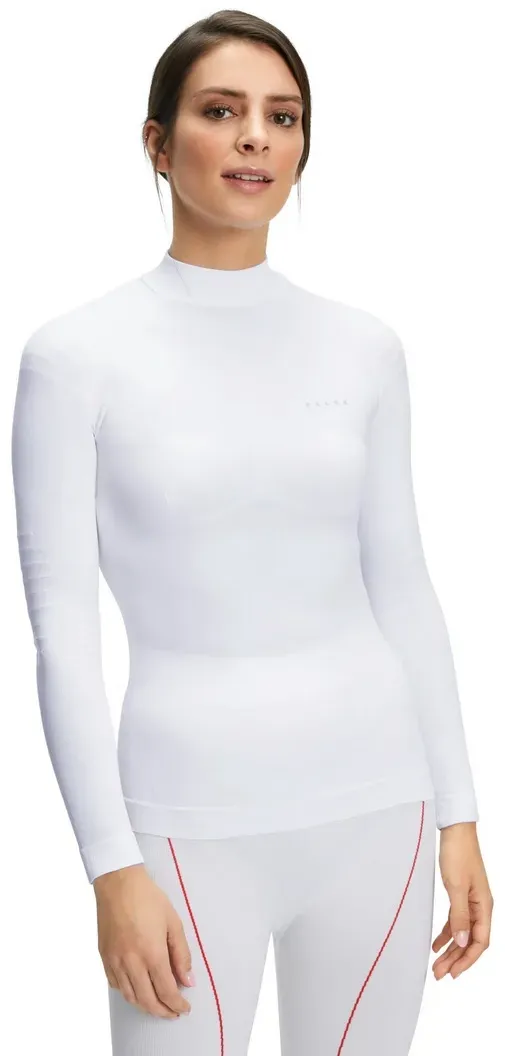 Falke Funktionsunterwäsche Langarmshirt Warm mit Kragen (perfekte Feuchtigkeits-und Temperaturregulierung) weiss Damen