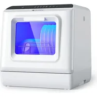 ECozy Tischgeschirrspüler Mini Geschirrspüler DW-CT200A, 5 l, 4 Maßgedecke,
