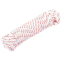 VidaXL Starterseil Weiß und Rot Ø4 mm 10 m