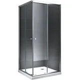 dein bau projekt Duschkabine Eckdusche Klarglas 100 x 190 x 100 cm o. Wanne