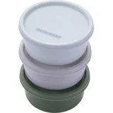 Fackelmann Snacking-Boxen 3er-Set 3,3 x 8 cm grün