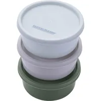 Fackelmann Snacking-Boxen 3er-Set: Snackdosen in Grün - (H)3,3 x Ø 8 cm