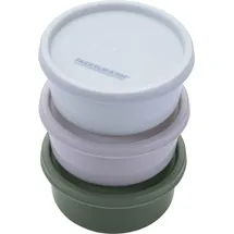 Fackelmann Snacking-Boxen 3er-Set 3,3 x 8 cm grün