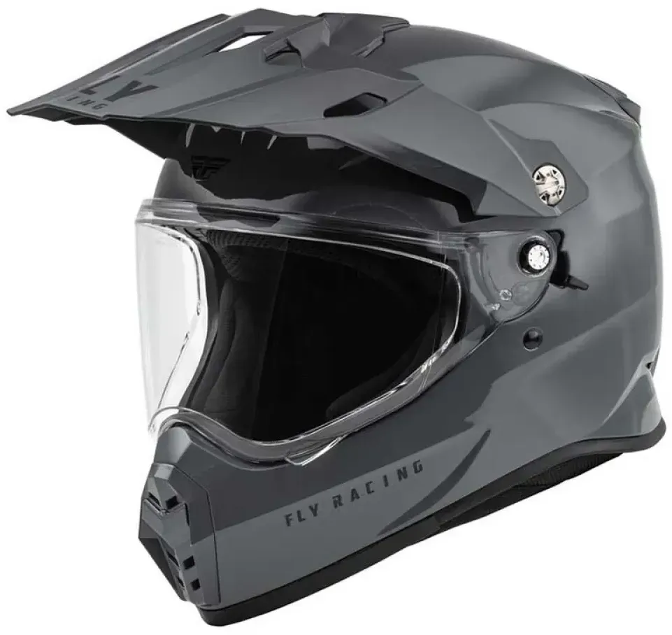 Fly Racing Trekker Solid Integralhelm - Grey - S