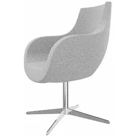 FM Helmets fm Sessel Pirum hellgrau chrom Stoff, 1 St.