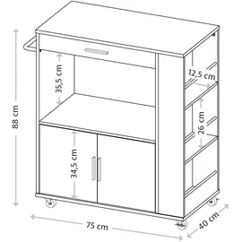 KESPER Küchenwagen, FSC 88x75x40cm