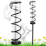 FSWWSF Regenmesser 17cm Outdoor Regenmesser Glas Regenmesser mit Pfahlspirale Niederschlagsmesser für den Garten, klar, zur Regenwassermessung