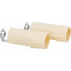 Kopp 213313036 Kerzenfassung, E14, Länge: 65mm, Inhalt: 2 Stück, Farbe: cremeweiß - 5 Stück