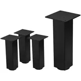 ML-DESIGN Tischbein 4er Set Tischkufen I-Design Möbelfüße und Tischgestell aus Stahl, 4er Set Bankkufen 30cm Schwarz glänzend Möbelbeine schwarz 30 cm