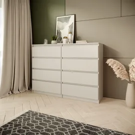 beautysofa Kommode Kaschmir, Holzwerkstoff, 8 Schubladen 120x97x40 cm, Wohnzimmer, Kommoden - Sideboards, Kommoden