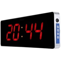 14,2 '' große Wandhalterung Digitaluhr, elektrische LED-Word-Anzeige Moderne Kalender Wanduhr für Zimmer Schlafzimmer Büro(Kalender + Temperatur + Woche)