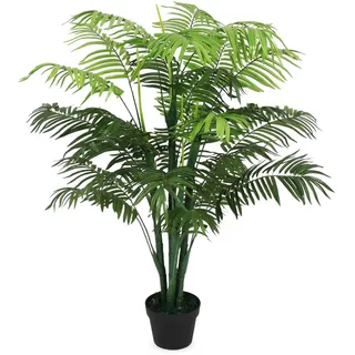 Spetebo Kunstpflanze im Blumentopf 125 cm - 125cm - Künstliche Deko Pflanze