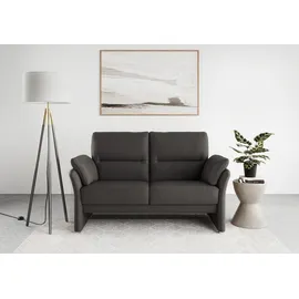 DOMO collection 2-Sitzer DOMO COLLECTION "Pina, schmale Armlehnen, mit Federkern, kompakt & elegant", grau, B:159cm H:95cm T:88cm, 100% Polyester, Sofas, Hoher Sitzkomfort, Luxus-Microfaser Lederoptik, grau, Breite 159 cm