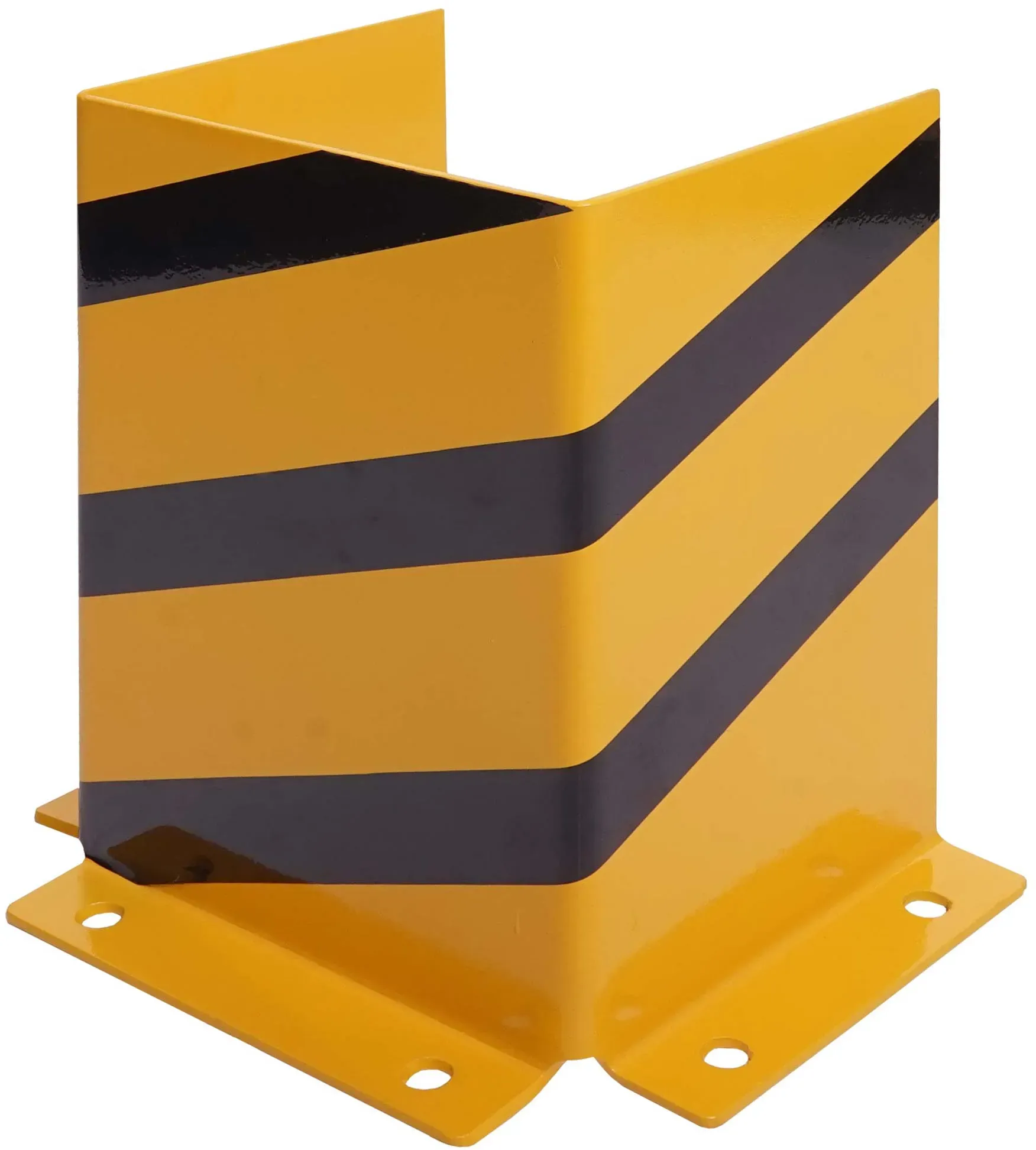 Rammschutz HWC-J50, Anfahrschutz Eckschutz, mit Bolzenanker Metall U-Form 40x30x25cm gelb-schwarz