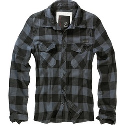 Brandit Check Hemd schwarz, S