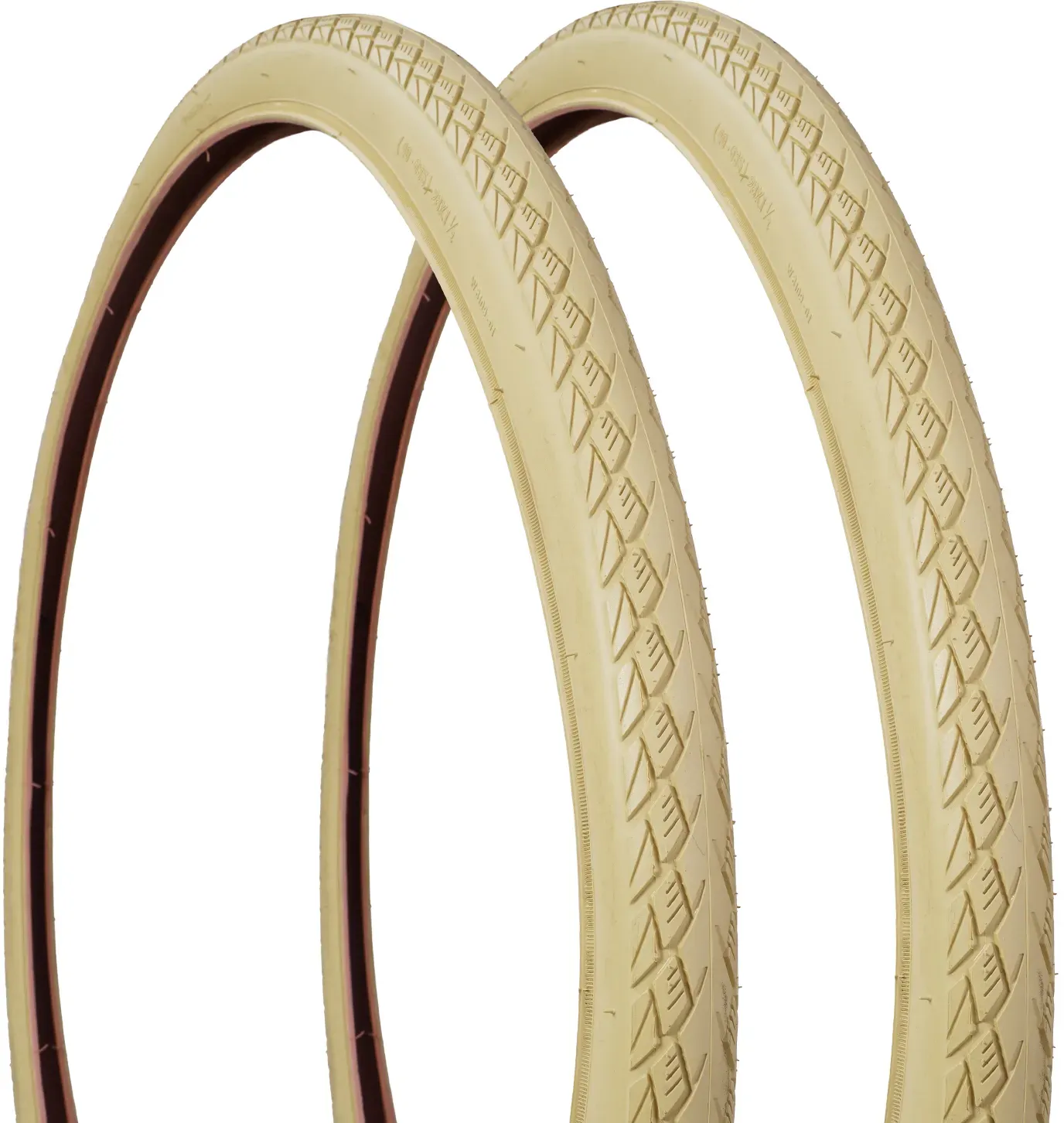 2x Fahrrad-Reifen Creme Retro Style 28" 40-635