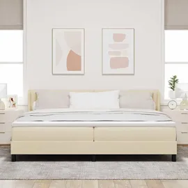 vidaXL Boxspringbett 200 x 200 cm Creme