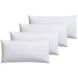 Otto Keller Federkissen OTTO KELLER "Annabelle 4-Tlg. Kissen-Set, Deko- oder Kopfkissen", weiß, B:40cm L:80cm, Bezug: 100% Baumwolle. Füllung: 100% Federn, Kopfkissen, in vielen verschiedenen Größen von : 40x40, 50x50, 40x80, 80x80cm