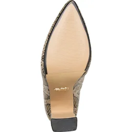 Buffalo Stiefel BUFFALO "Buffalo JULY ANKLE BOOTIE - VEGAN SUEDE", Damen, Gr. 39, cream, beige snake, Kunstfaser, Schuhe Stiefel