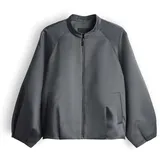 Someday Damen Jacke | NORIELLA Boxy Blousonjacke aus Satin Silver Moon, 40 - 40