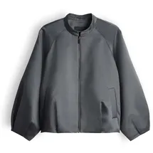 Someday Damen Jacke | NORIELLA Boxy Blousonjacke aus Satin Silver Moon, 40 - 40