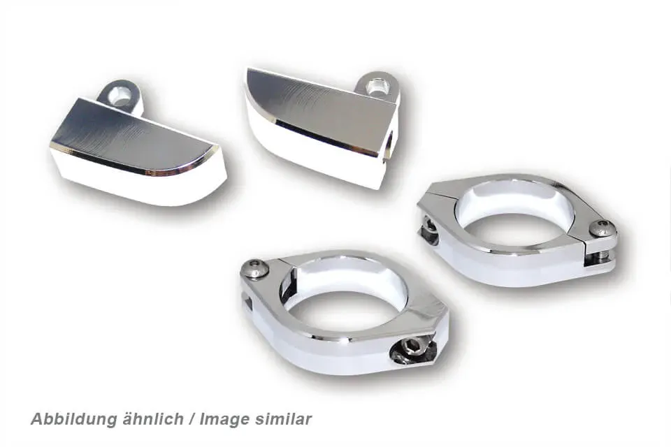 HIGHSIDER Blinkerhalter Set M8 für 42-43 mm, silber