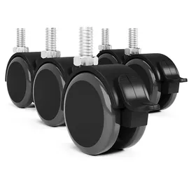 MS Beschläge Möbelrolle Bodenschonend Ersatzrolle 8mm Mit Bremse 5er Pack