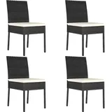 vidaXL Gartenstuhl 50 x 99 x 45 cm schwarz 4 St.